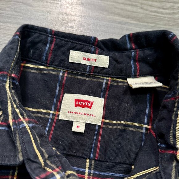 Levi's Men's Plaid Flannel Button Up - Picture 3 of 5